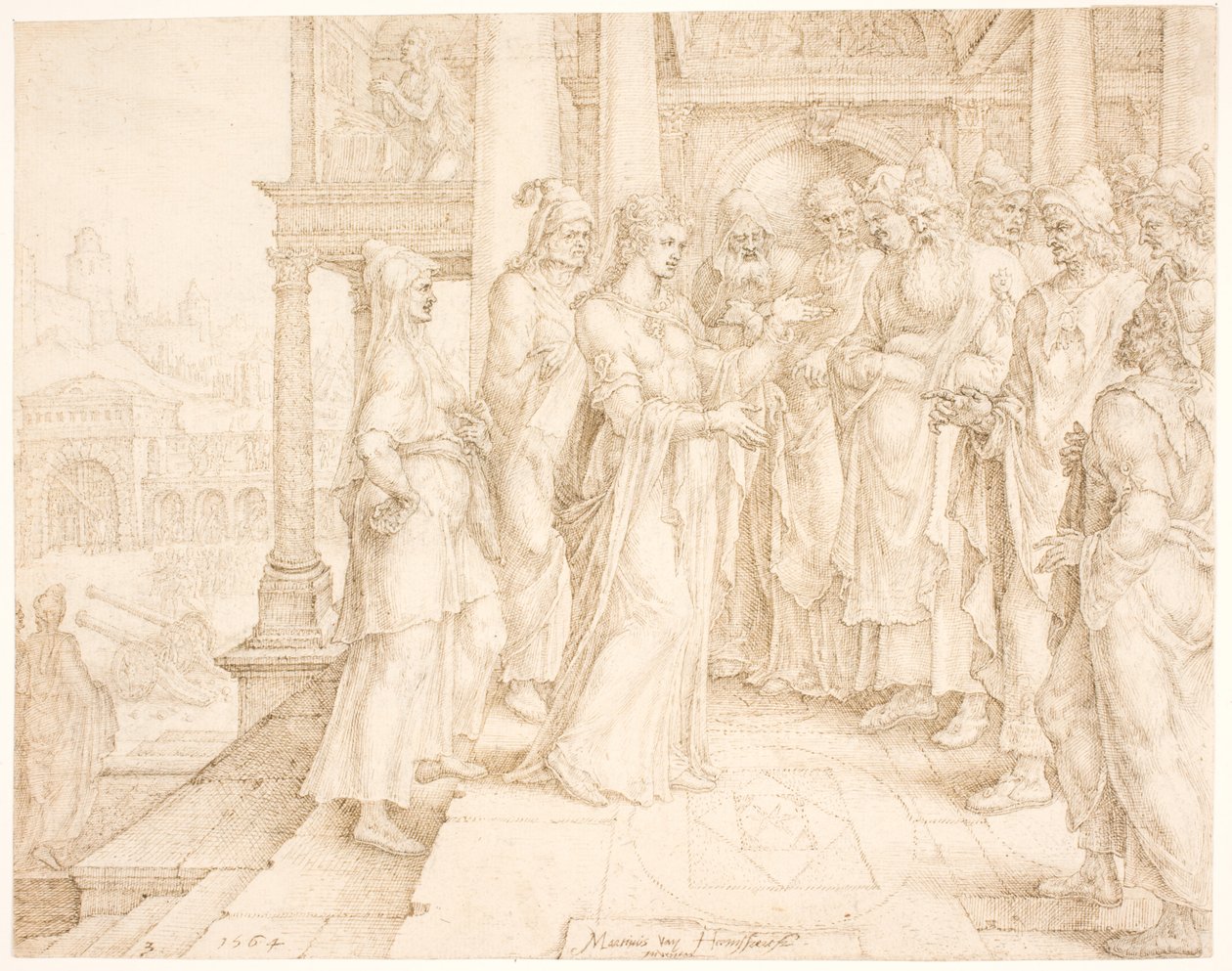 Giuditta che si rivolge agli anziani di Betulia da Maarten van Heemskerck