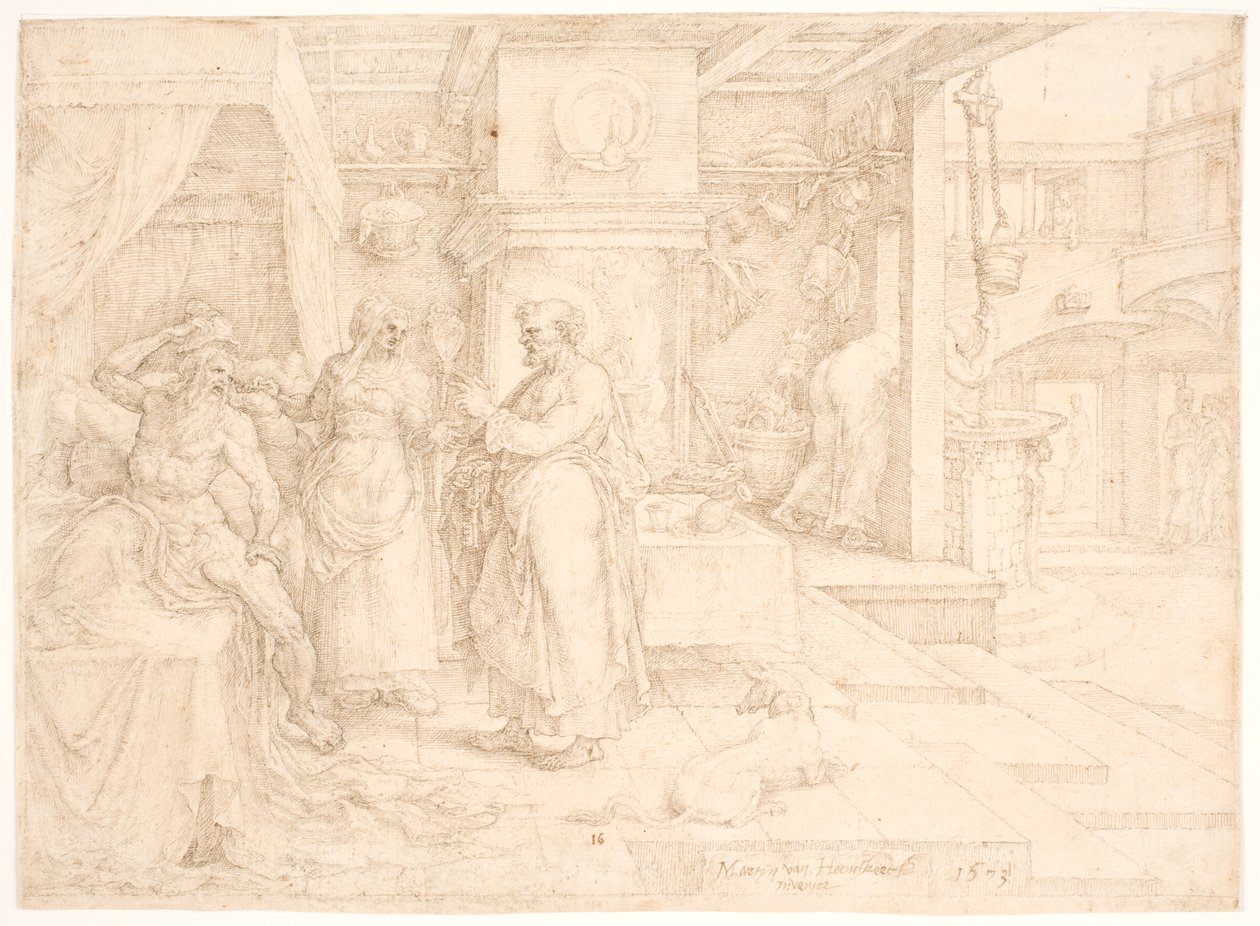 Pietro guarisce il paralitico Enea da Maarten van Heemskerck