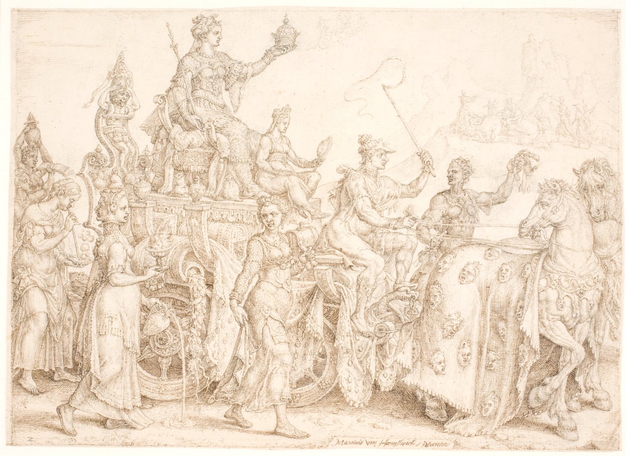 Carro Trionfale. Opulentia (ricchezza) da Maarten van Heemskerck