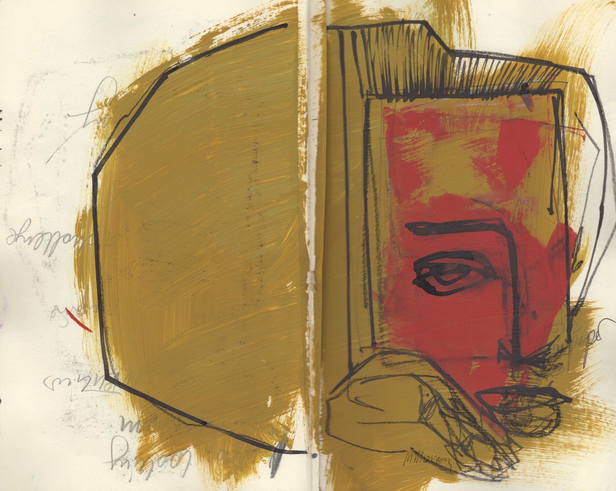 Sketchbook 38, 2025 (tempera, inchiostro, matita su carta) da Madgalena Morey