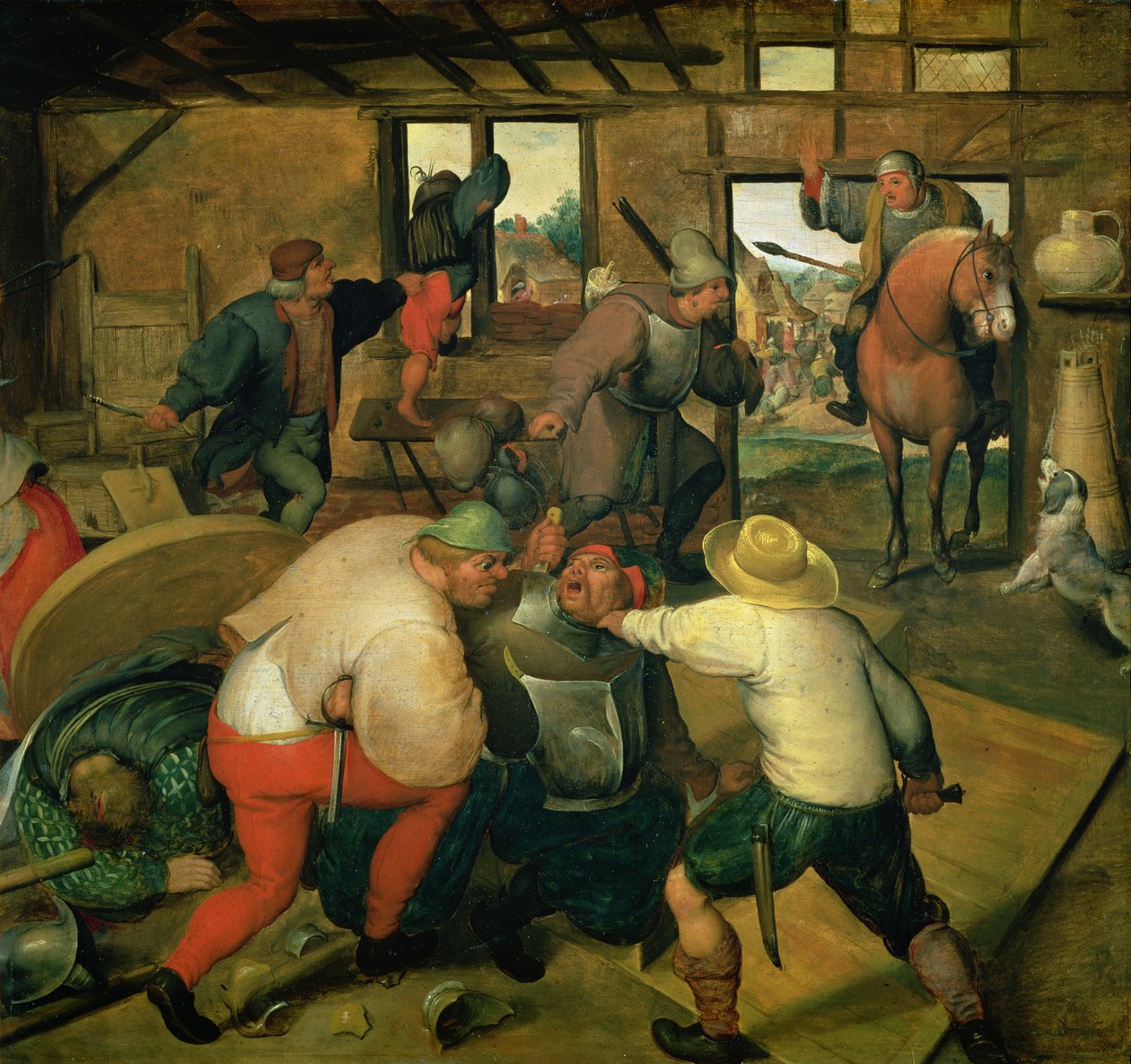 Una Lotta, c.1565-70 da Maerten van Cleve