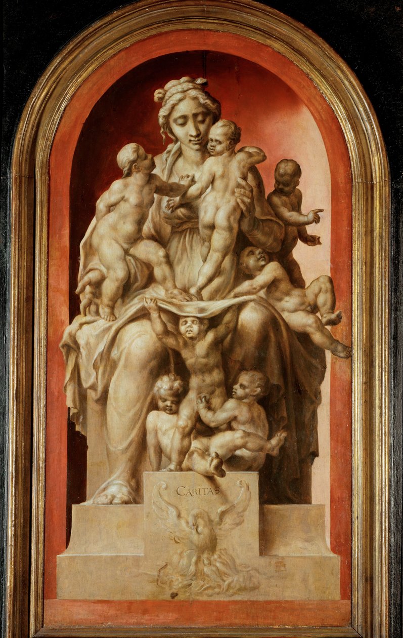 Caritas. Grisaglia, quercia ... da Maerten van Heemskerck