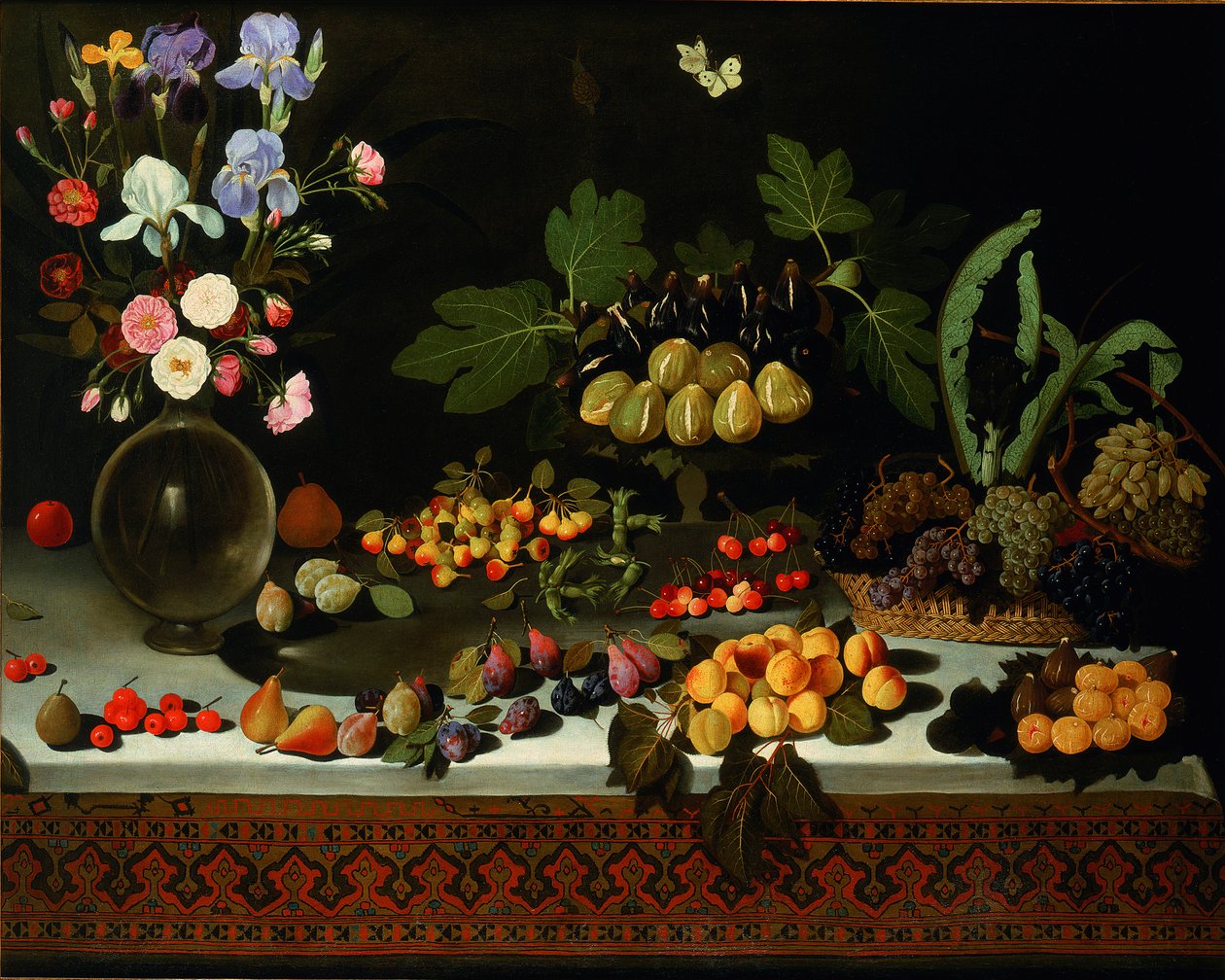 Fiori e frutta su un tavolo, ca. 1600 da Maestro di Hartford