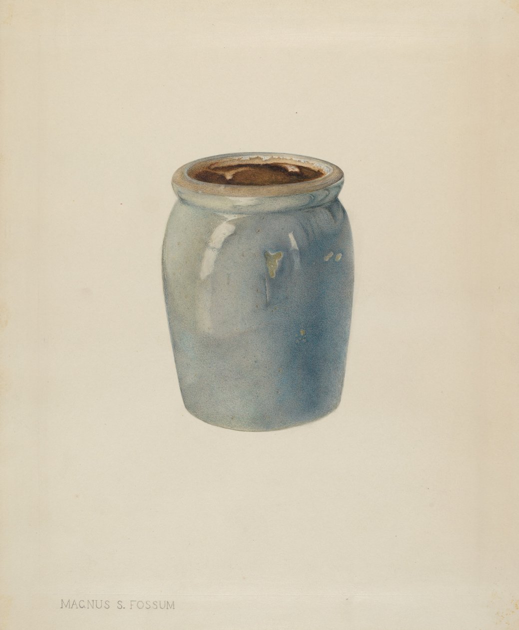 Vaso di terracotta per marmellata, c. 1938 da Magnus S. Fossum