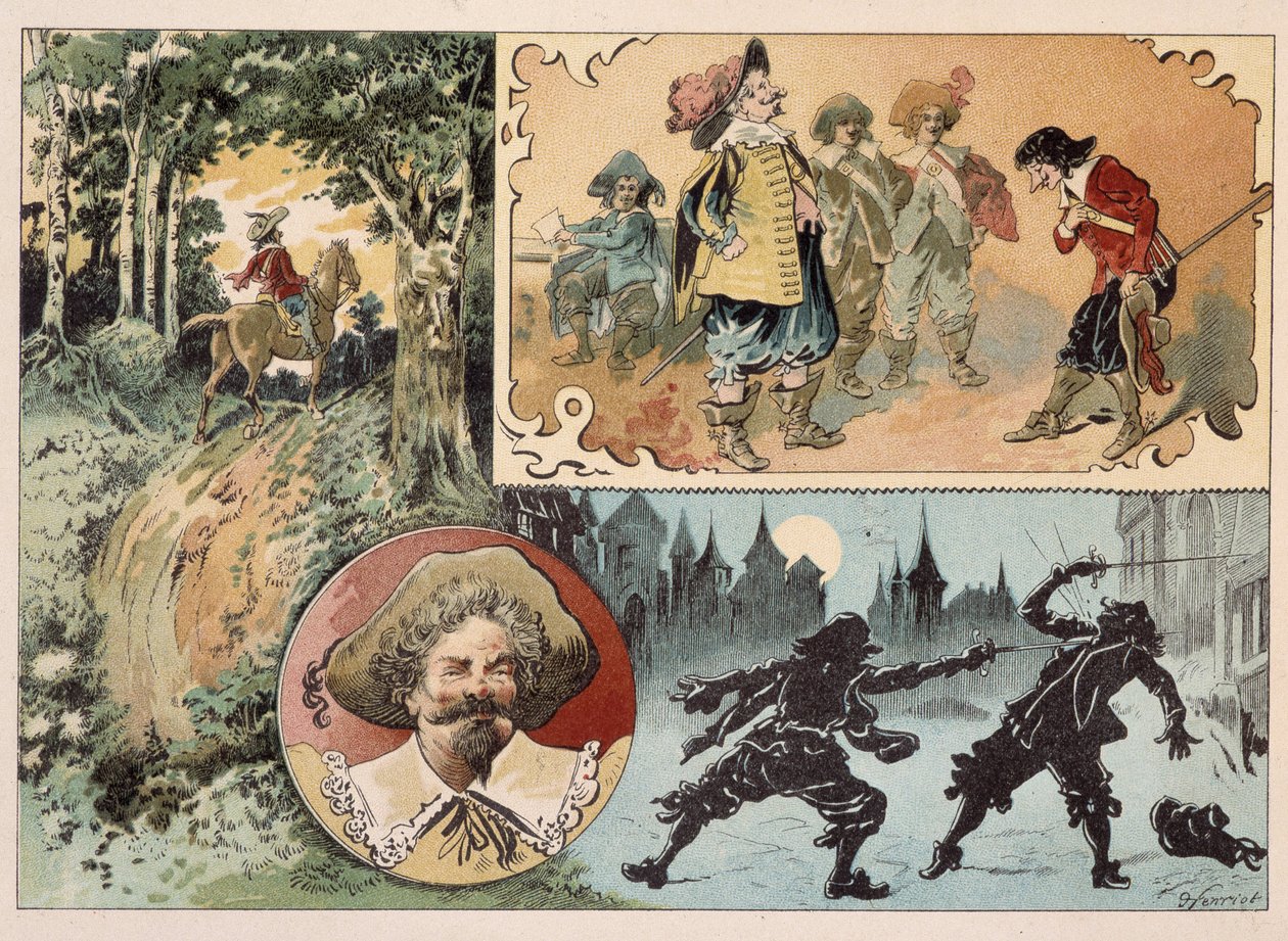 Cyrano de Bergerac, illustrazione del romanzo di Cyrano de Bergerac: "L