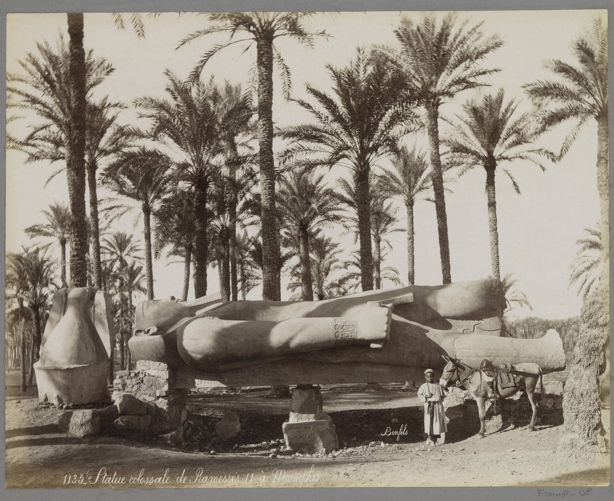 Statua colossale di Ramses II a Menfi da Maison Bonfils