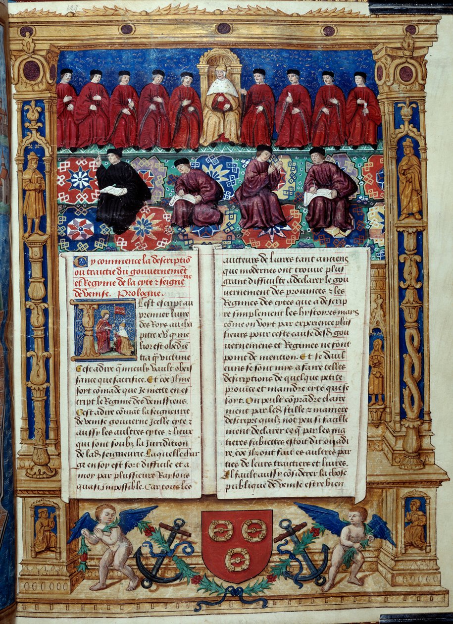 Il Consiglio dei Dieci Il Doge è al centro. Pagina tratta da una descrizione o tratta del governo e del regime della città e signoria di Venezia realizzata dall