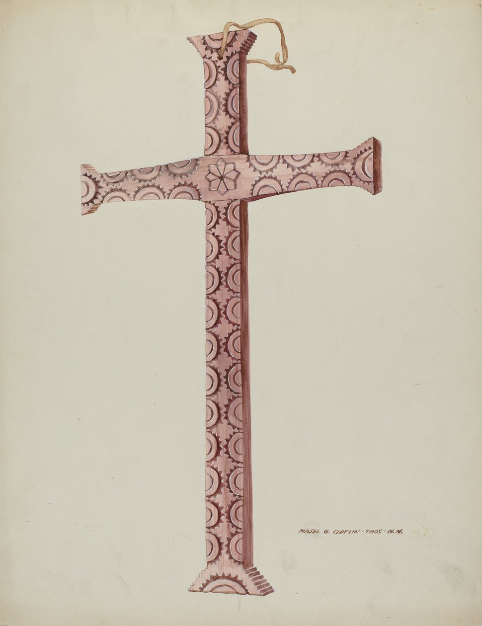 Croce di cedro, c. 1937 da Majel G. Claflin