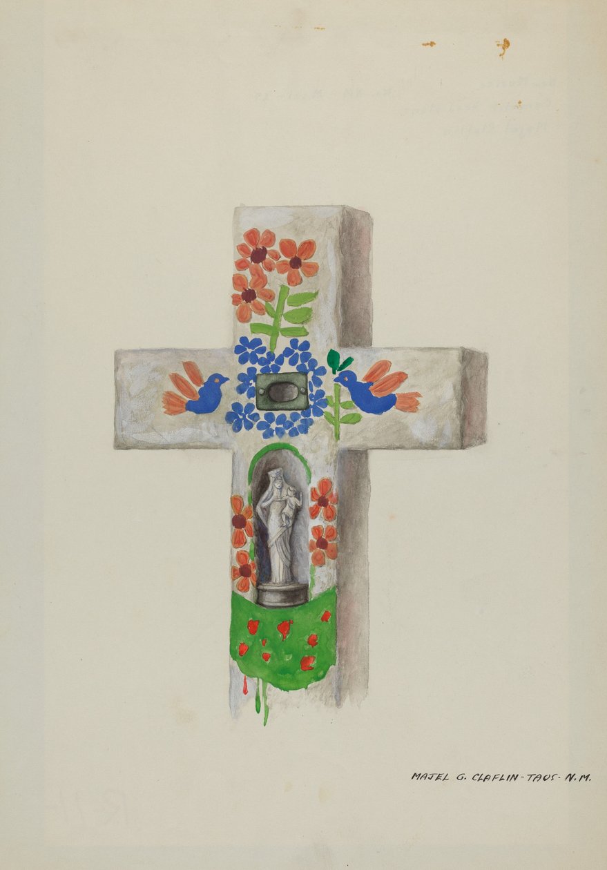 Testa di cemento, c. 1937 da Majel G. Claflin