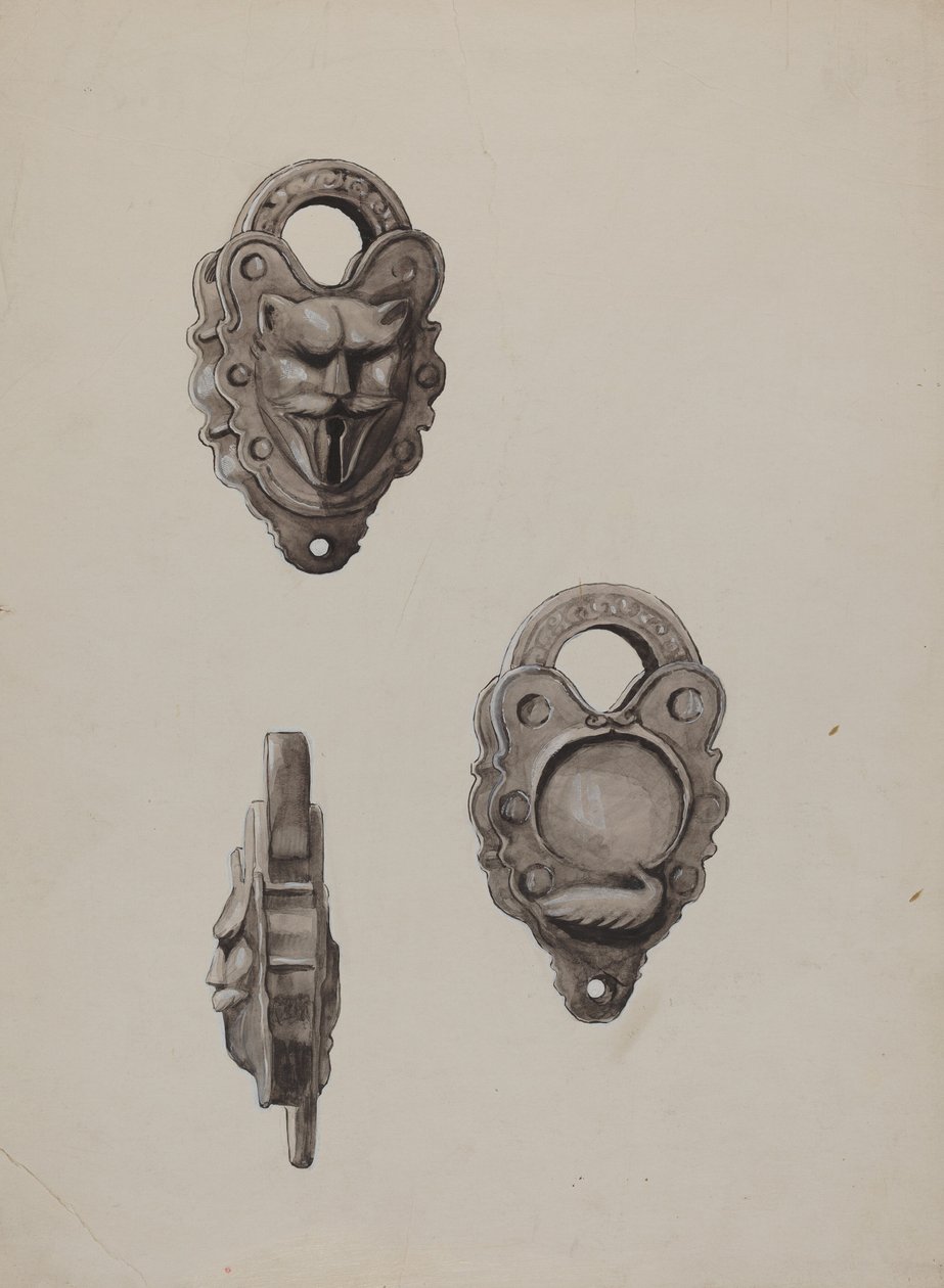 Serratura di ferro, c. 1937 da Majel G. Claflin