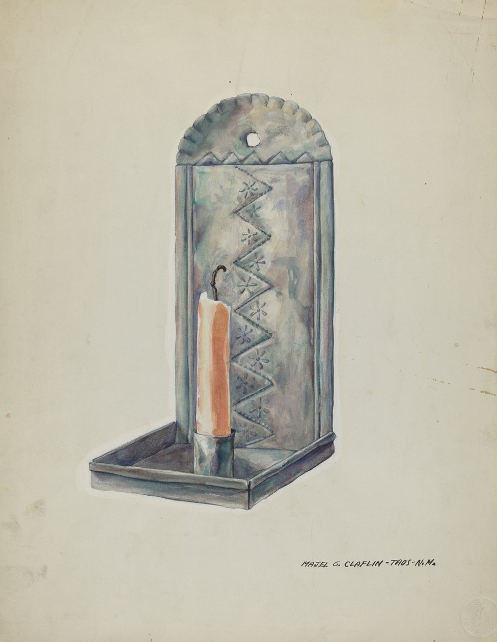Applique di latta, 1935-1942 da Majel G. Claflin