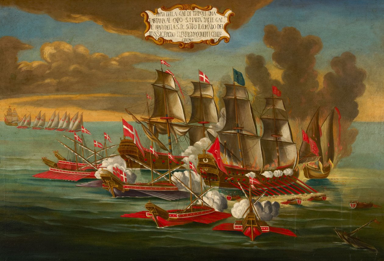 Cattura di una nave turca da parte di galee e navi dell