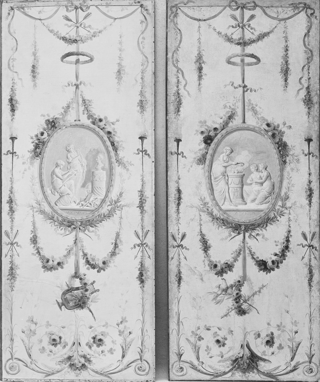 Pannello decorativo uno di una coppia da Manner of Le Riche