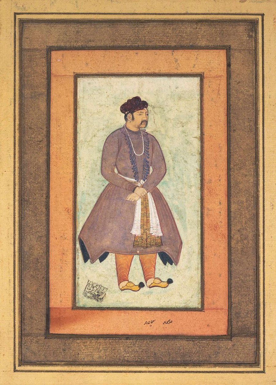 Ritratto di Akbar il Grande, Imperatore Mughal da Manohar