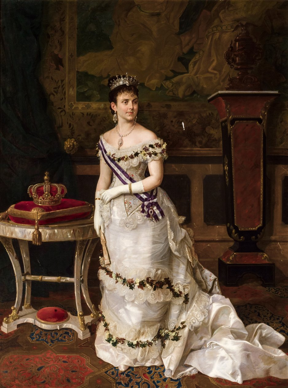 La regina Maria delle Mercedes di Orleans da Manuel Cabral y Aguado Bejarano