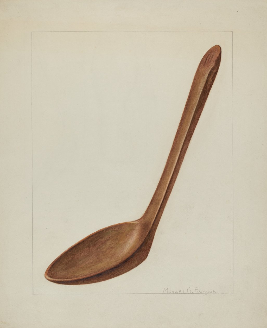 Spatola di legno, c. 1938 da Manuel G. Runyan