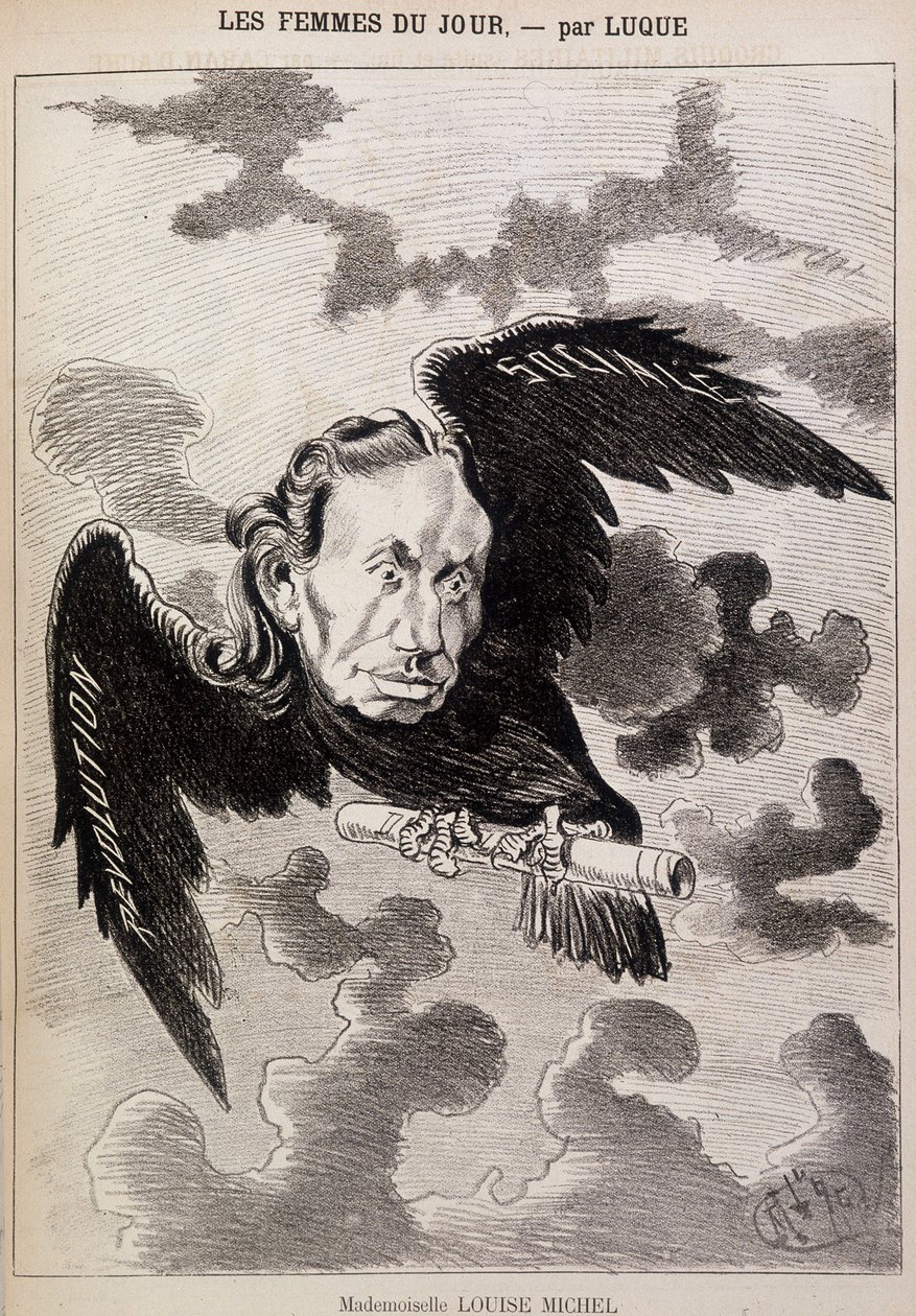 Cartone animato di Louise Michel in un corvo di Luque da Manuel Luque