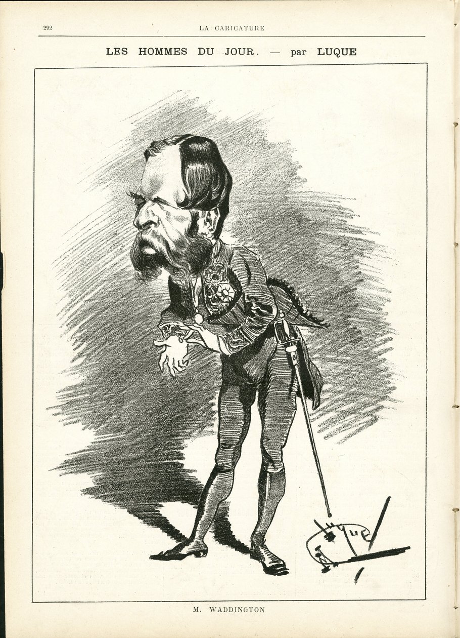 Illustrazione di Manuel Luque (1854-1919) in La Caricature (1880) da Manuel Luque