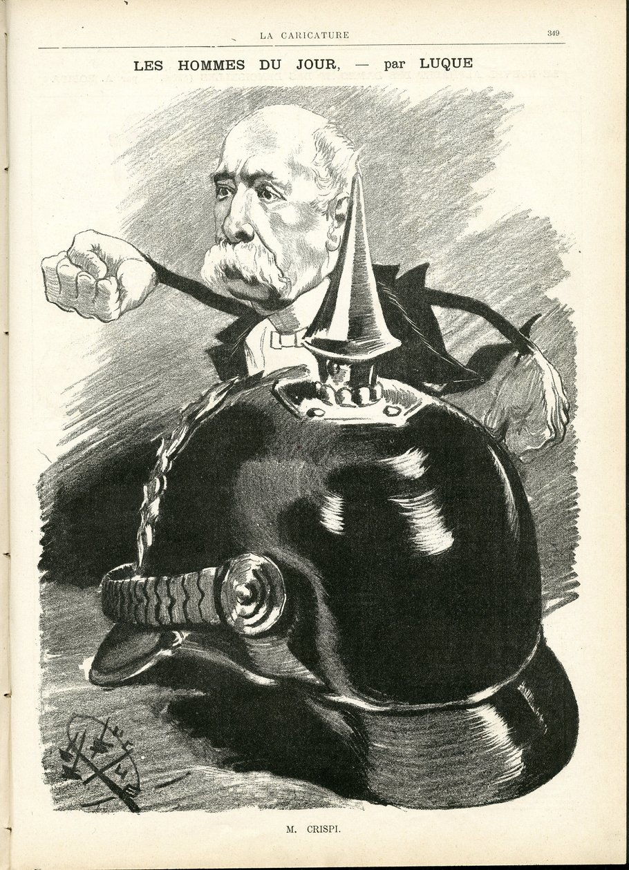 Illustrazione di Manuel Luque (1854-1919) in La Caricature (1880) da Manuel Luque