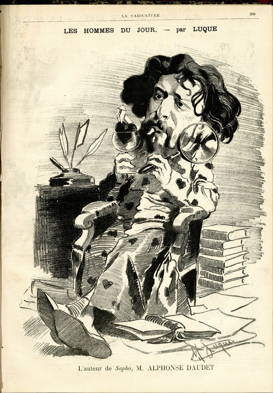 Illustrazione di Manuel Luque per la Copertina di La Caricature (1880) da Manuel Luque