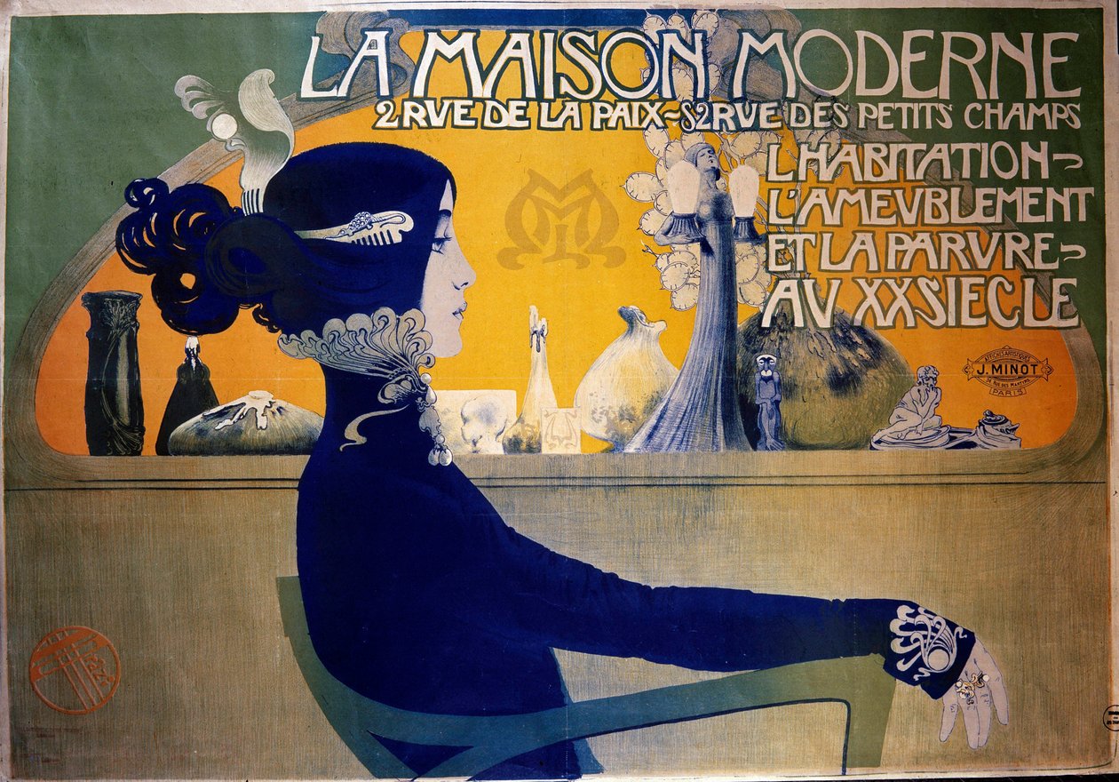 Art Nouveau: poster "La casa moderna" di Orazi da Manuel Orazi