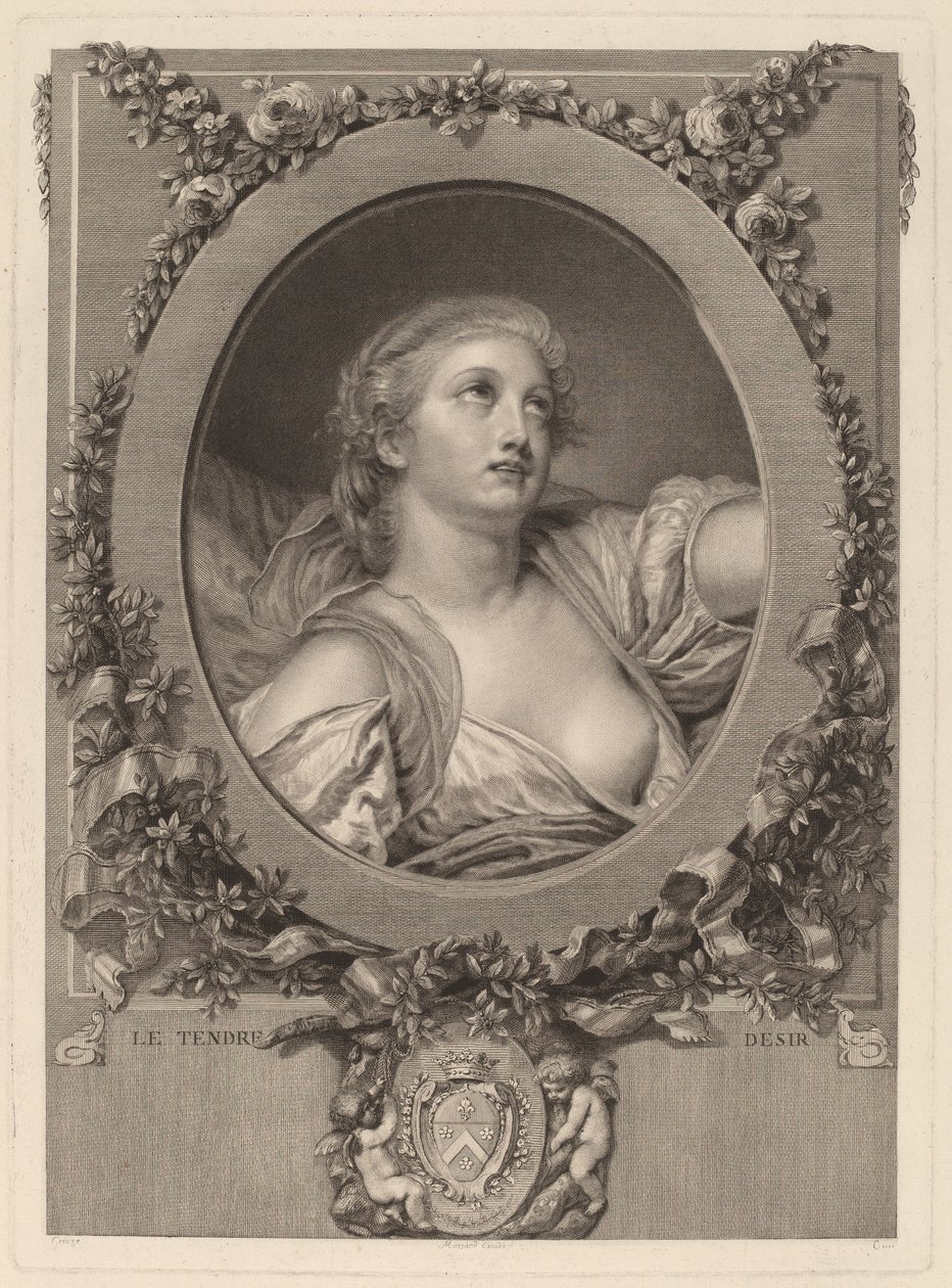 Il tenero desiderio da Manuel Salvador Carmona after Jean Baptiste Greuze