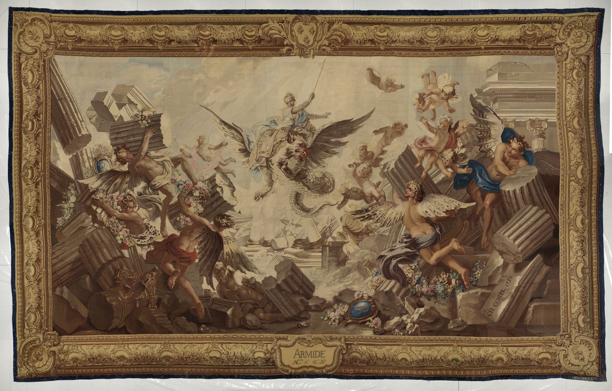 La distruzione del palazzo di Armida da Manufacture Royale des Gobelins