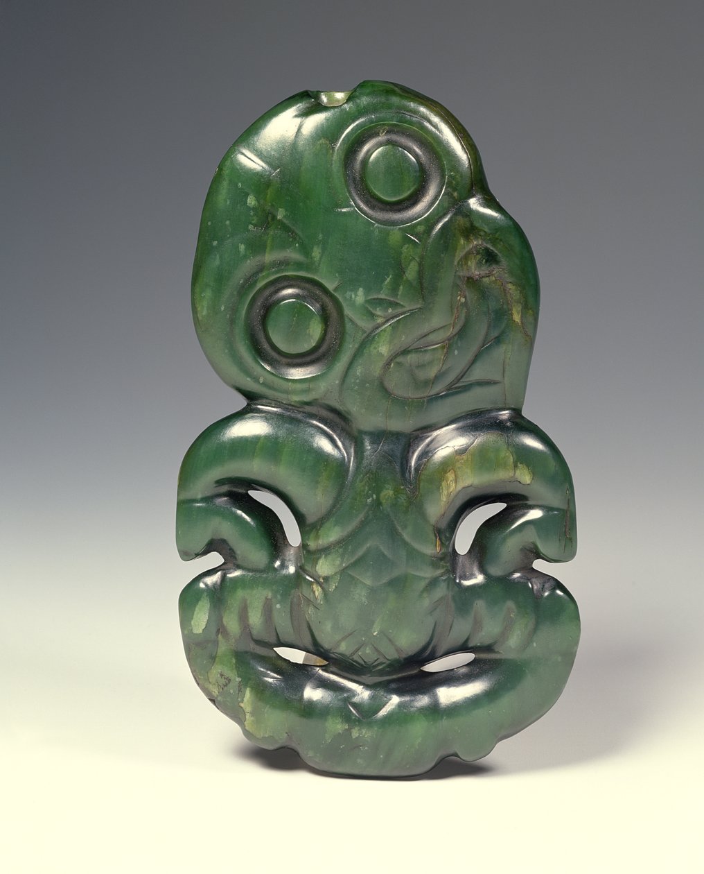 Pendente a forma del dio Hei-Tiki, fine XVIII secolo da Maori