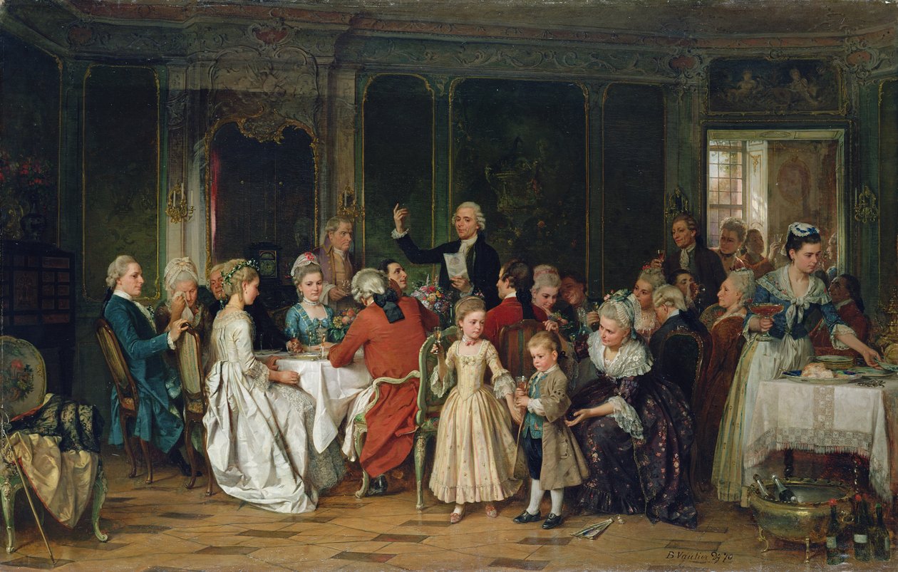 Il brindisi alla sposa, 1870 da Marc Louis Benjamin Vautier