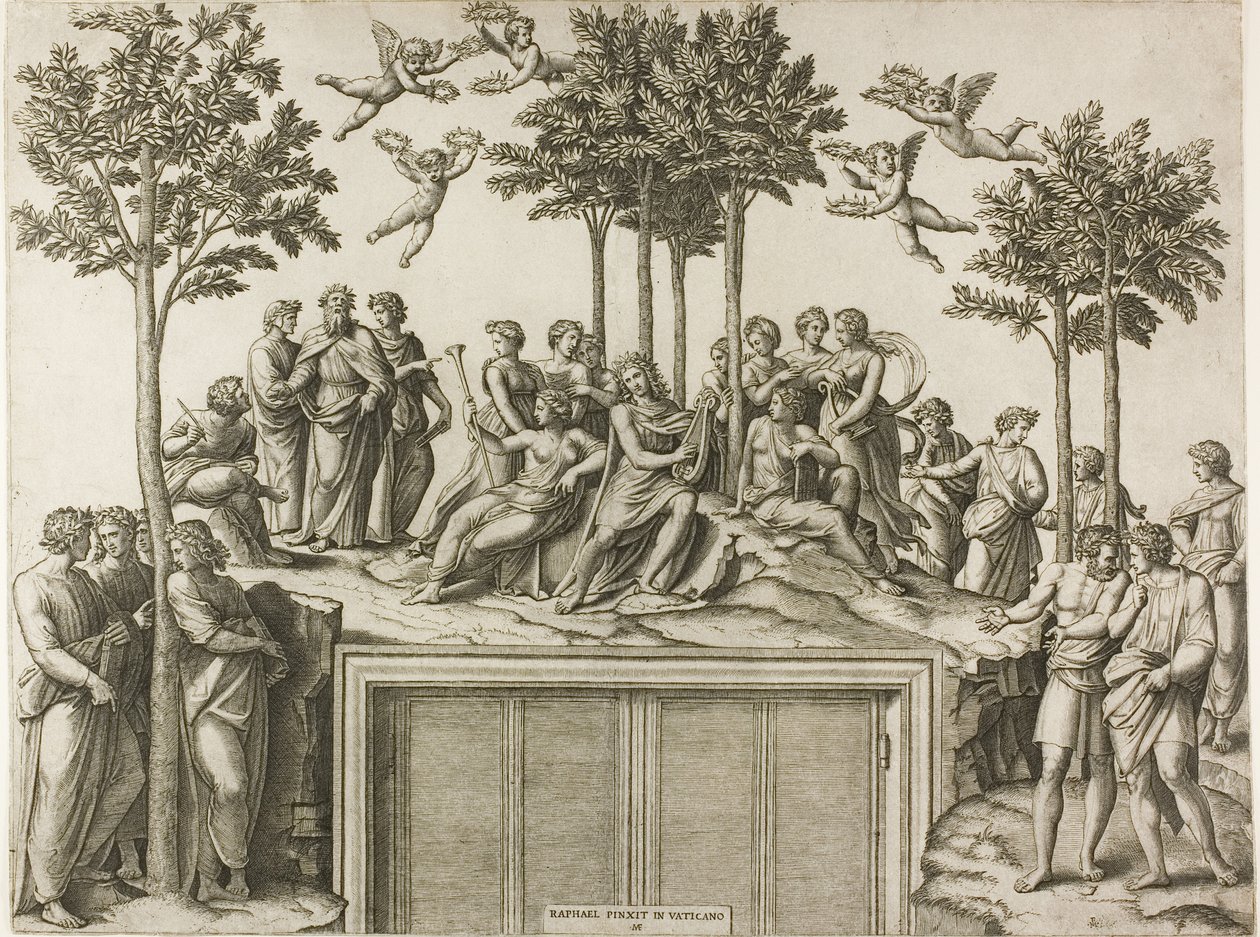 Apollo sul Parnaso da Marcantonio Raimondi