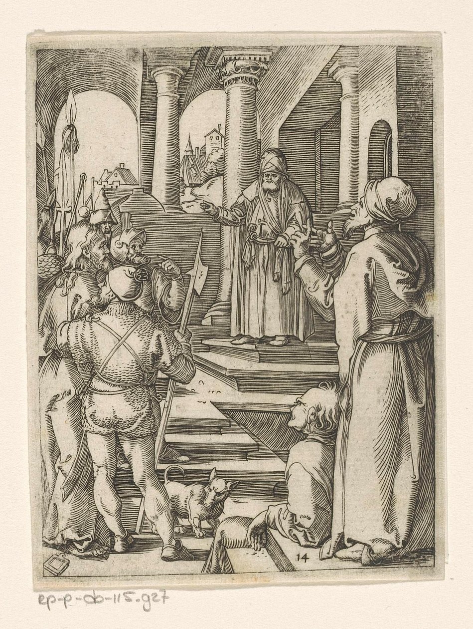 Cristo davanti a Pilato (Passione di Cristo) da Marcantonio Raimondi