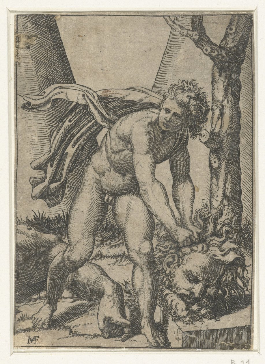 Davide con la testa di Golia da Marcantonio Raimondi