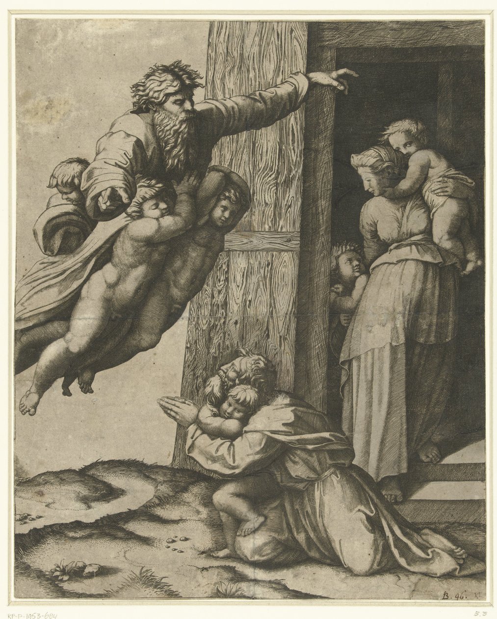 Dio appare a Noè dopo il diluvio da Marcantonio Raimondi