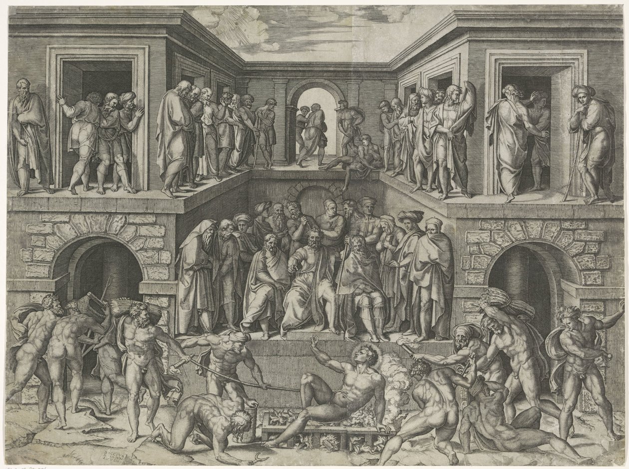 Il martirio di San Lorenzo da Marcantonio Raimondi