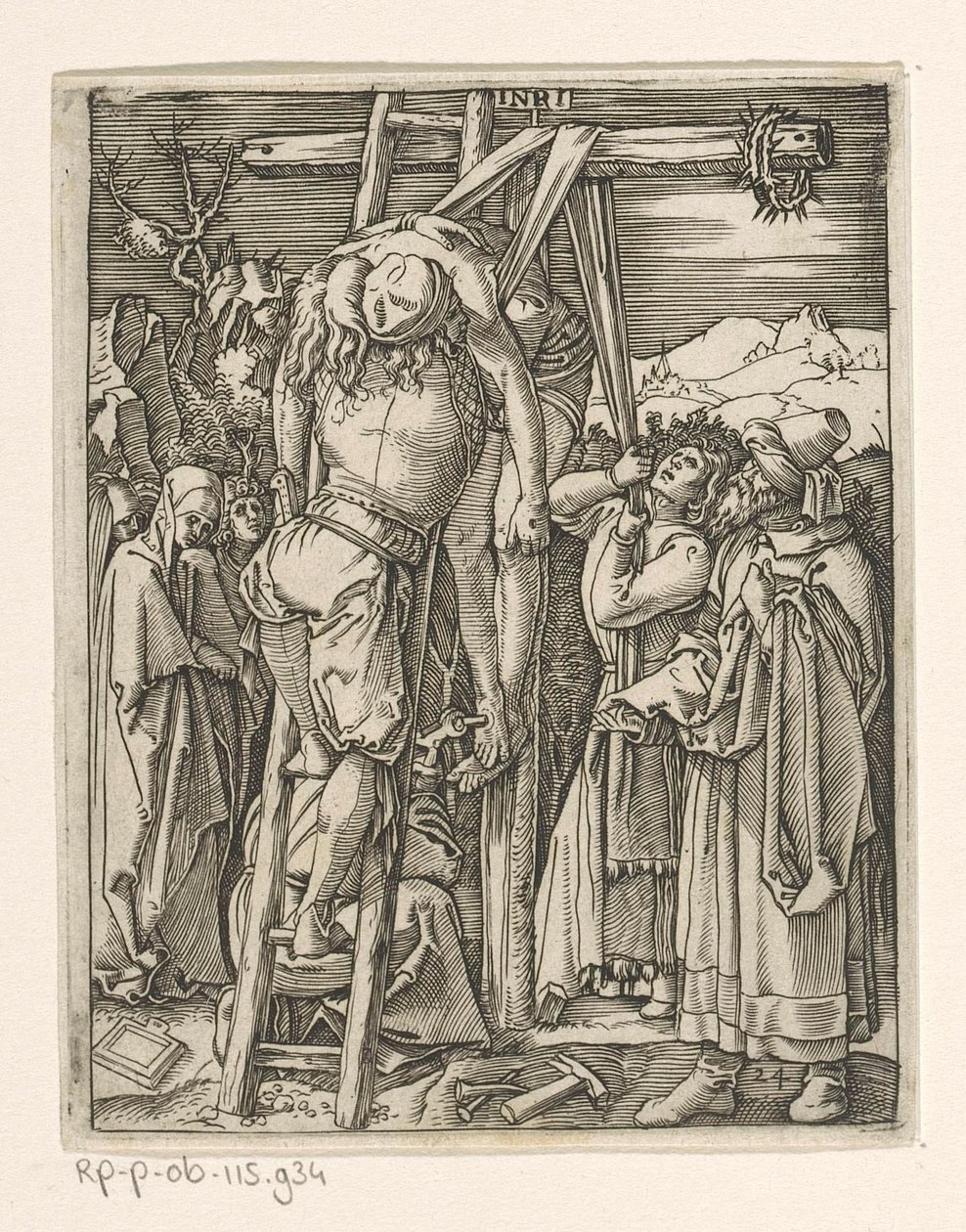 Deposizione dalla croce (Passione di Cristo) da Marcantonio Raimondi