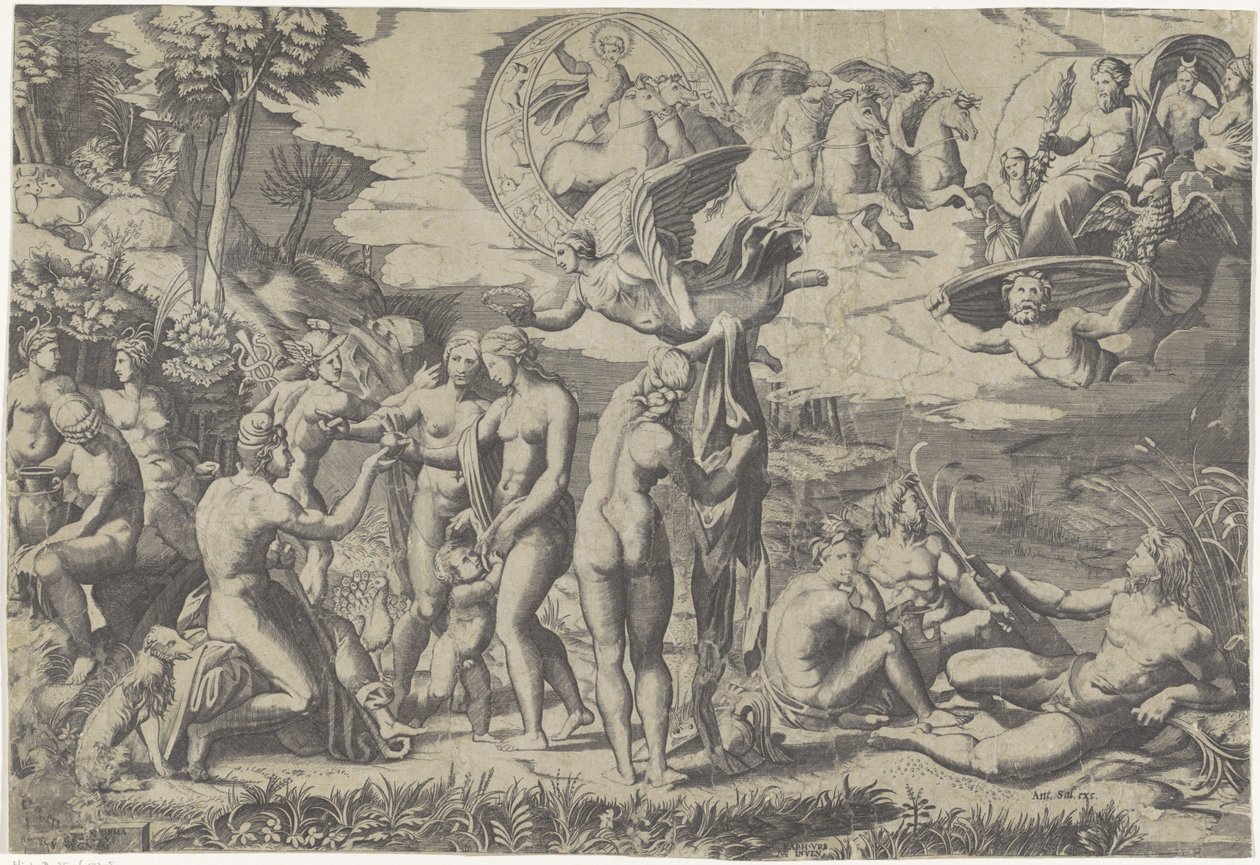 Il giudizio di Paride da Marcantonio Raimondi