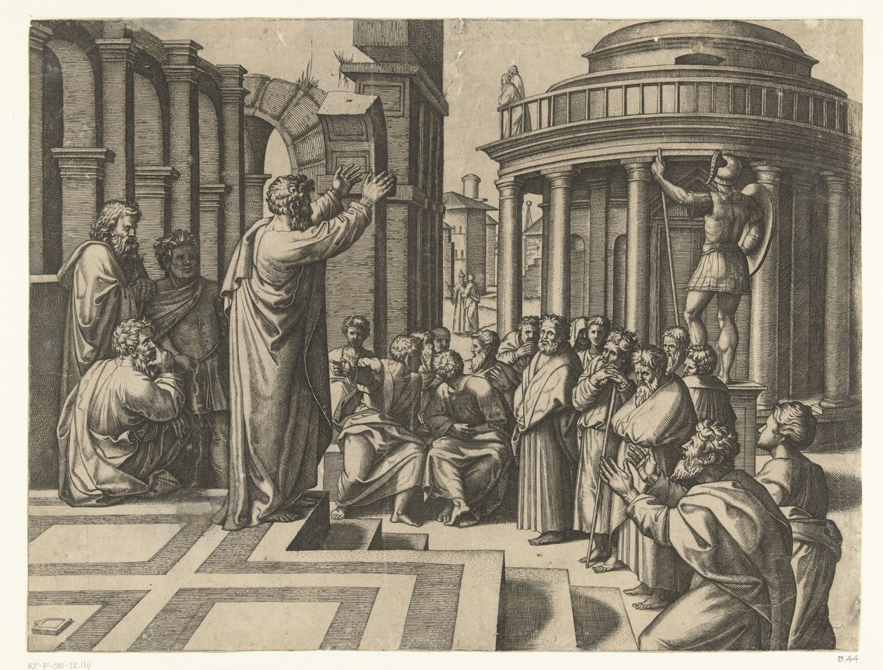 Paolo predica ad Atene da Marcantonio Raimondi