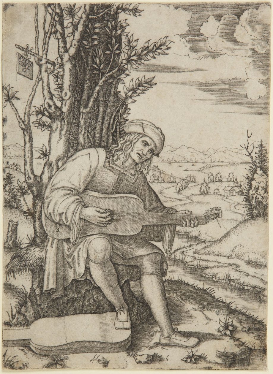 Ritratto del poeta Giovanni Achillini, detto Filoteo (Bartsch XIV/469; Delaborde 232; Passavant 276; Petrucci, n. 1) da Marcantonio Raimondi
