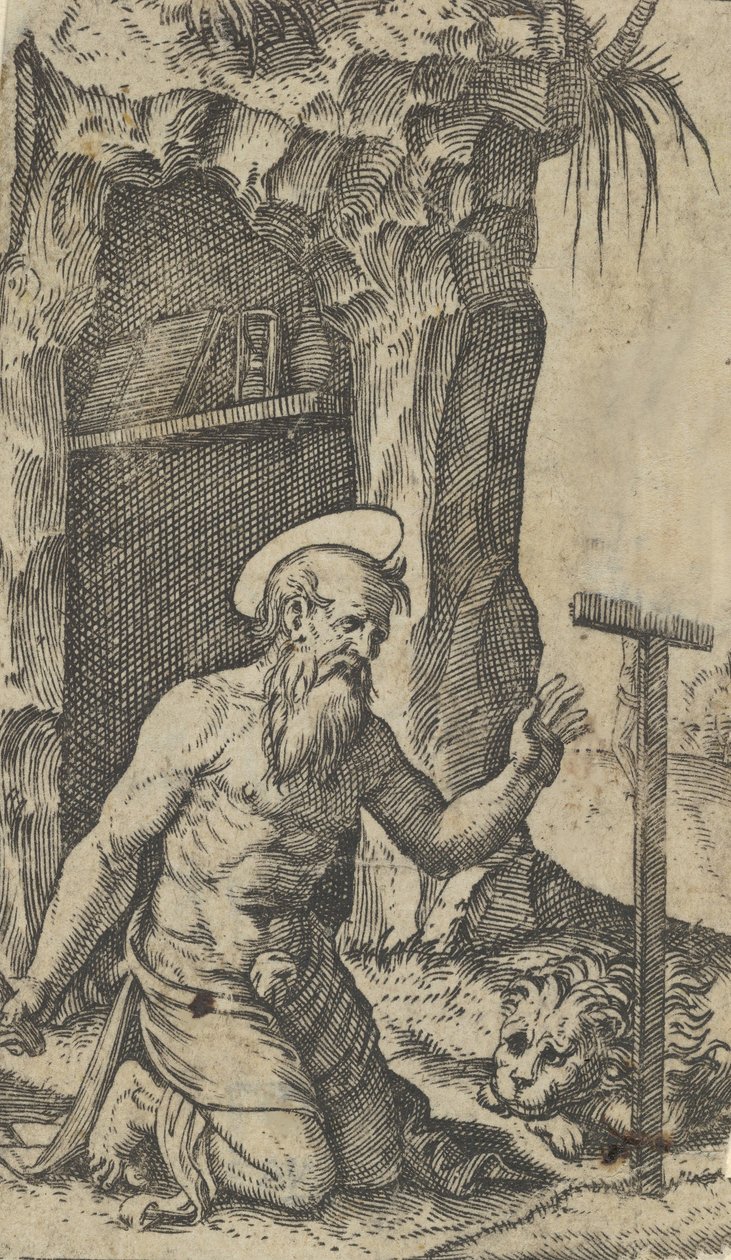 San Girolamo inginocchiato davanti a un crocifisso, dalla serie 