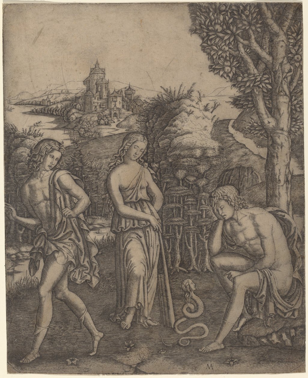 Serpente che Parla a un Giovane da Marcantonio Raimondi