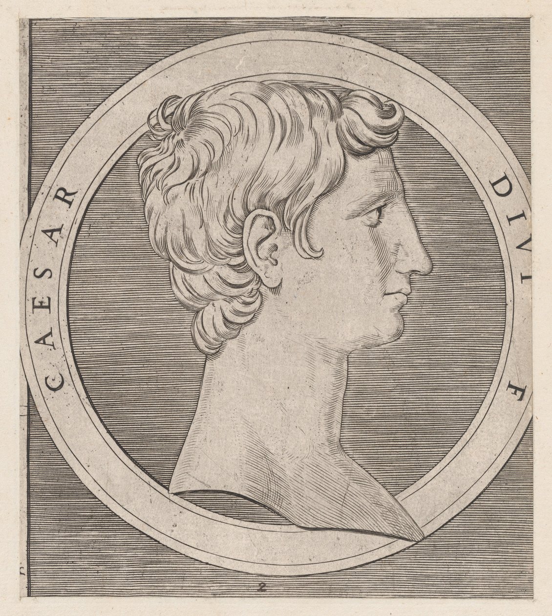 Speculum Romanae Magnificentiae: Ottaviano Augusto, da I Dodici Cesari, ca. 1500-1534 da Marcantonio Raimondi