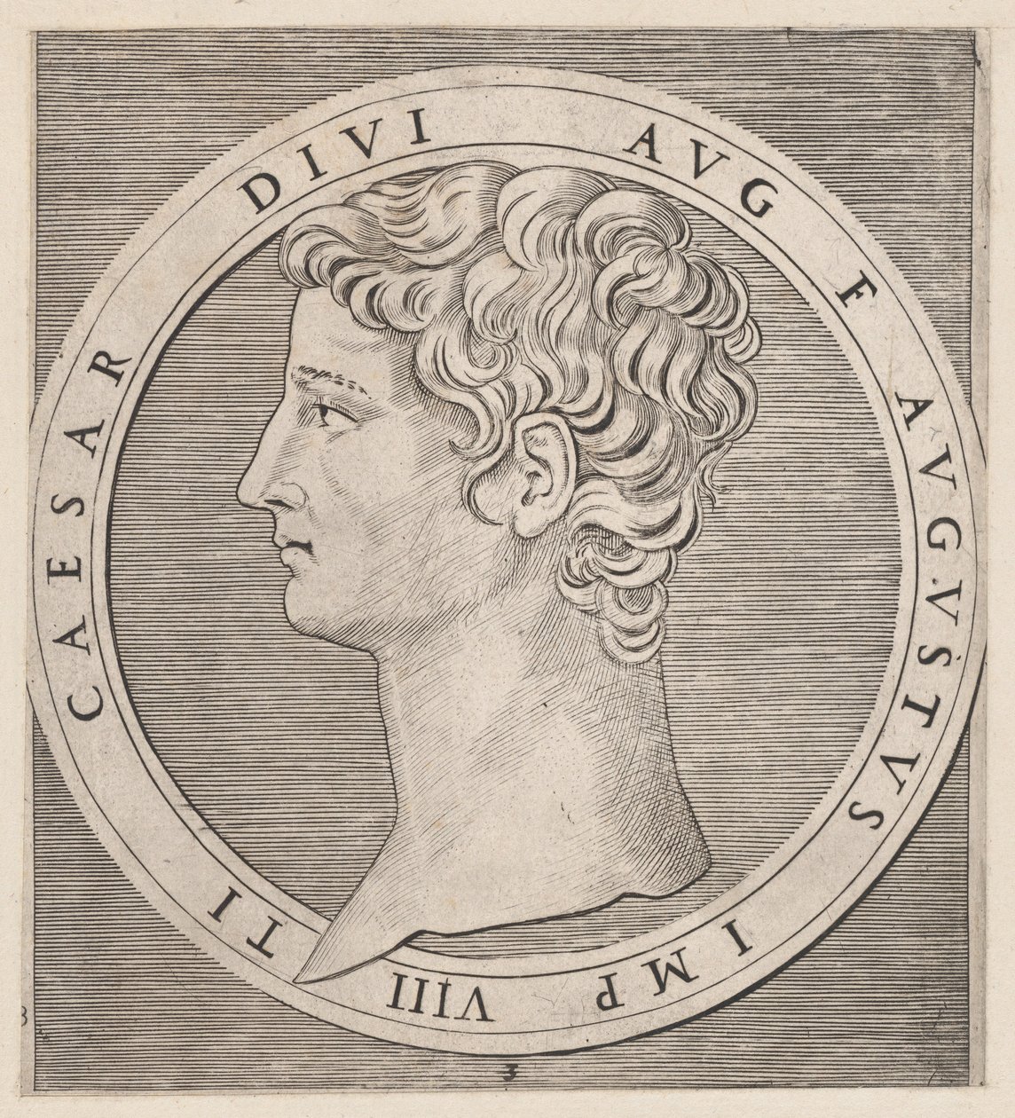 Speculum Romanae Magnificentiae: Tiberio, dai Dodici Cesari da Marcantonio Raimondi