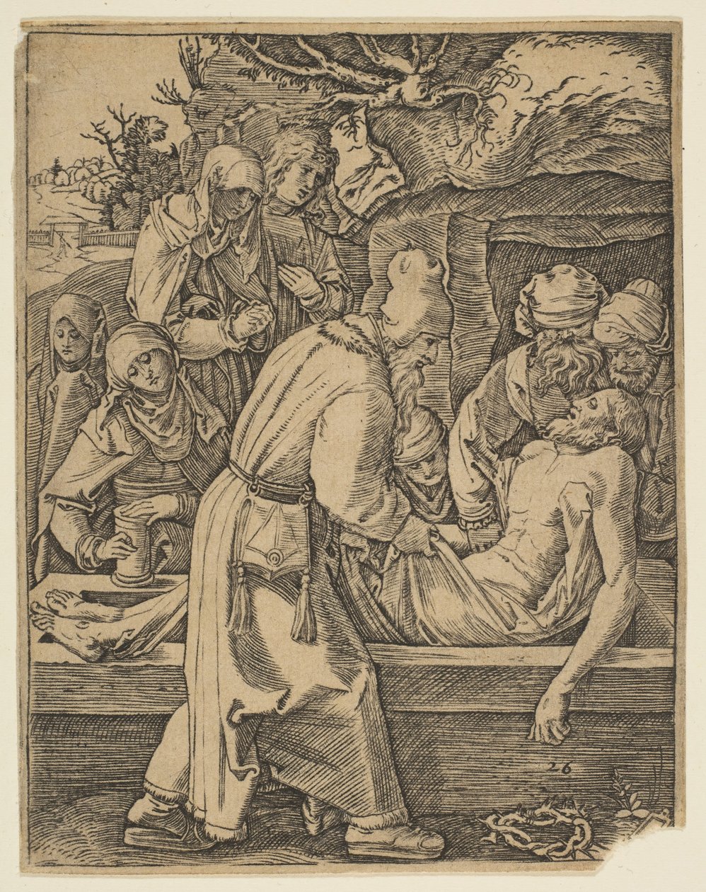 La Deposizione, dalla Piccola Passione (copia) da Marcantonio Raimondi