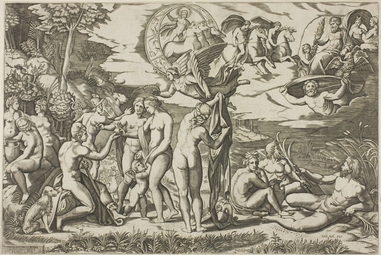 Il giudizio di Paride da Marcantonio Raimondi