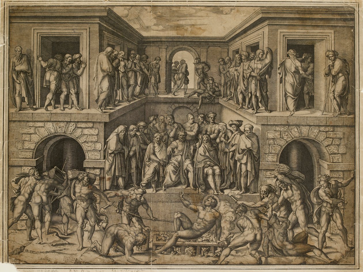 Il martirio di San Lorenzo da Marcantonio Raimondi