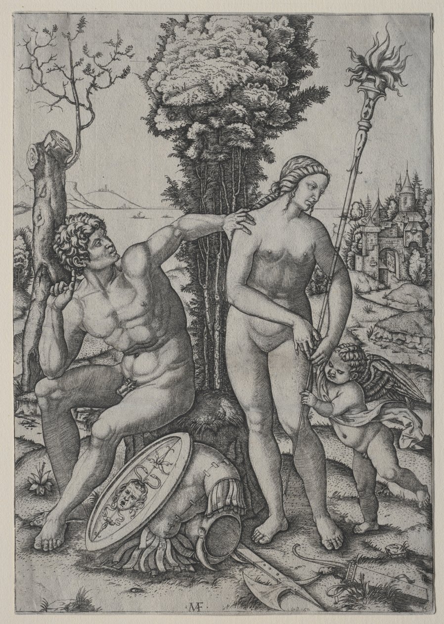 Venere, Marte e Cupido da Marcantonio Raimondi
