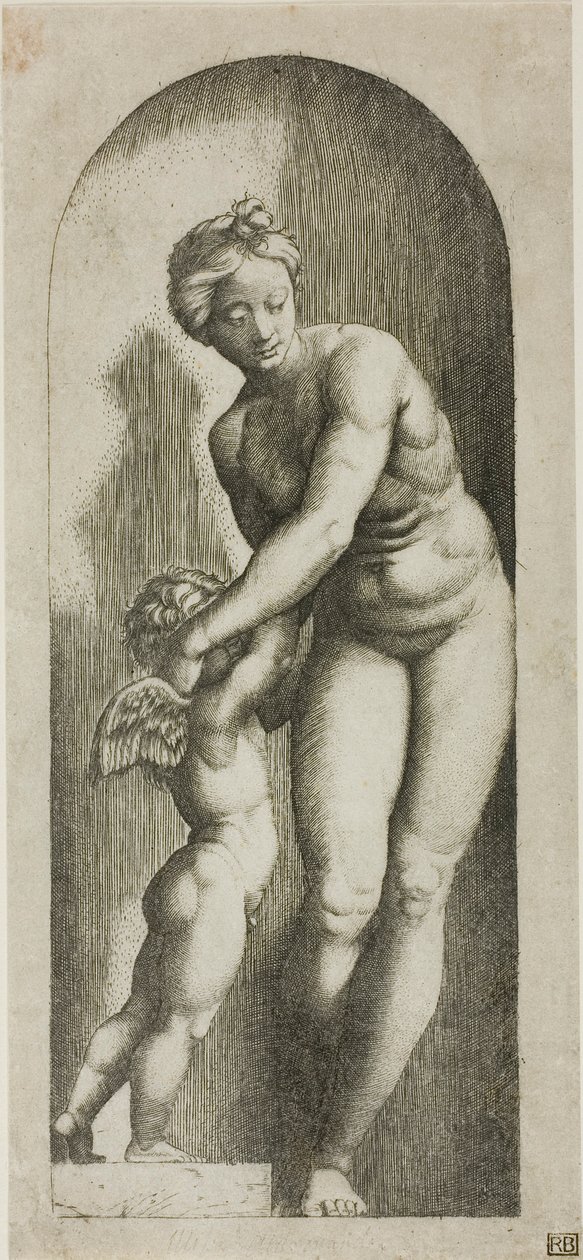 Venere e Cupido da Marcantonio Raimondi