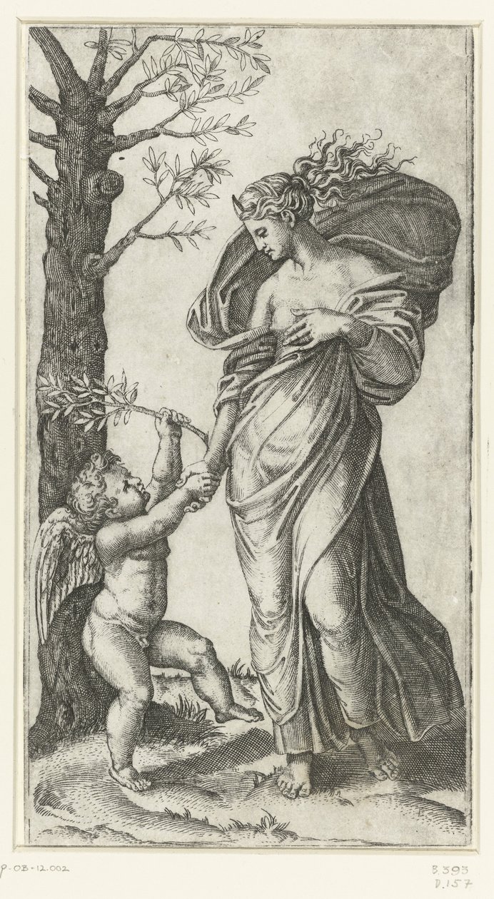Riconciliazione di Minerva e Amore da Marcantonio Raimondi