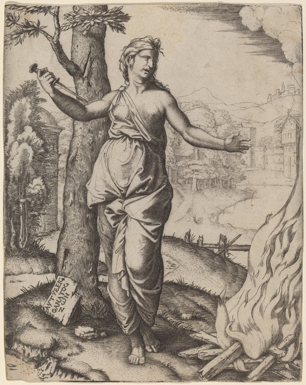 Didone da Marcantonio Raimondi after Raphael