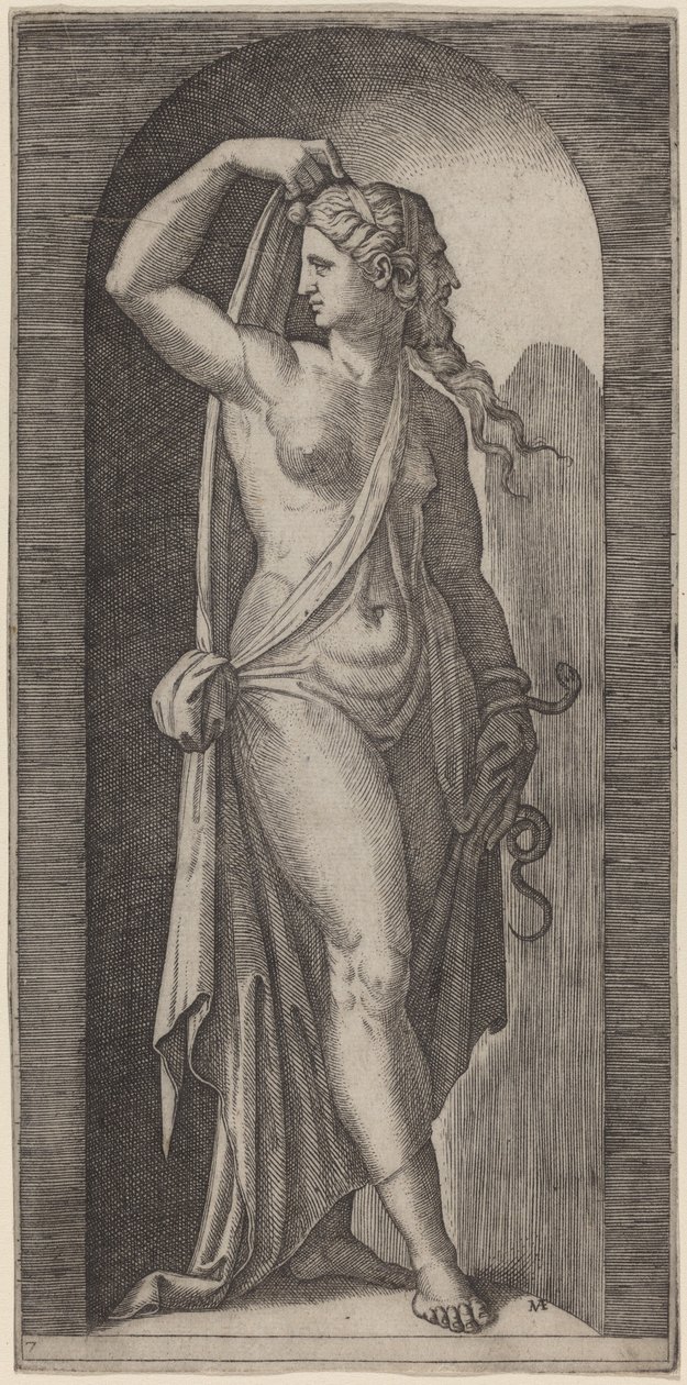 Prudenza da Marcantonio Raimondi after Raphael